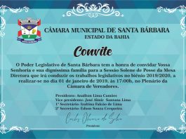 Sessão solene na Câmara Municipal de Santa Bárbara, Bahia
