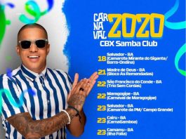 Nova Revelação do Samba da Bahia, Banda CBX Samba Club divulga sua agenda de Carnaval.