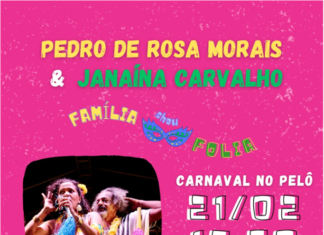 Pedro de Rosa Morais e Janaína Carvalho apresentam o espetáculo “Família e Folia” no Pelourinho, durante o carnaval de Salvador 2023