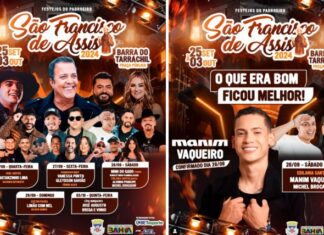 DIVULGADA AS ATRAÇÕES DA FESTA DO PADROEIRO SÃO FRANCISCO DE ASSIS