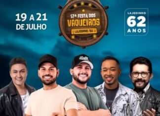 DATAS CONFIRMADAS DA 57ª EDIÇÃO DA FESTA DOS VAQUEIROS EM LAJEDINHO