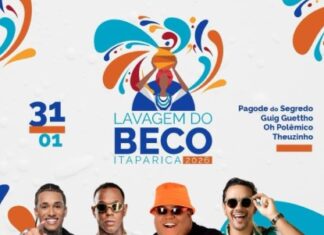 LAVAGEM DO BECO 2026, CONFIRA PROGRAMAÇÃO