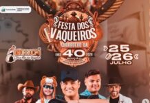 PROGRAMAÇÃO OFICIAL DA 40ª FESTA DOS VAQUEIROS DE CHORROCHÓ DIVULGADA